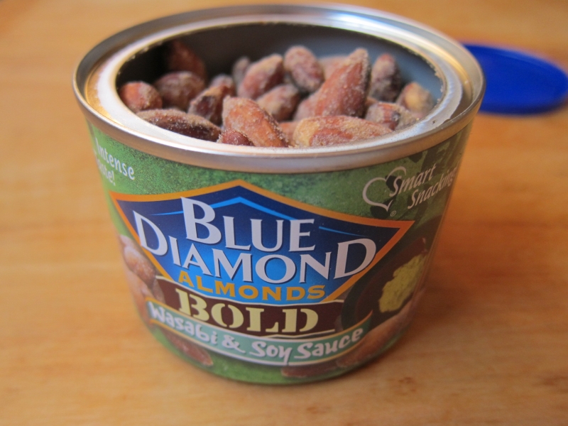 Review Blue Diamond Bold Wasabi Soy Sauce Almonds Brand Eating