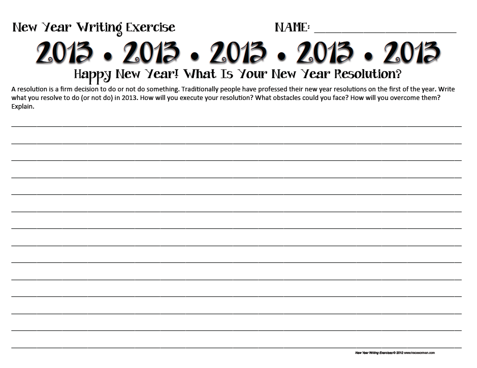 Essay writing about new year resolution