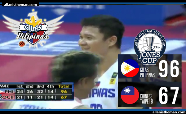 Gilas Pilipinas bags Jones Cup silver medal; demolished Chinese Taipei B