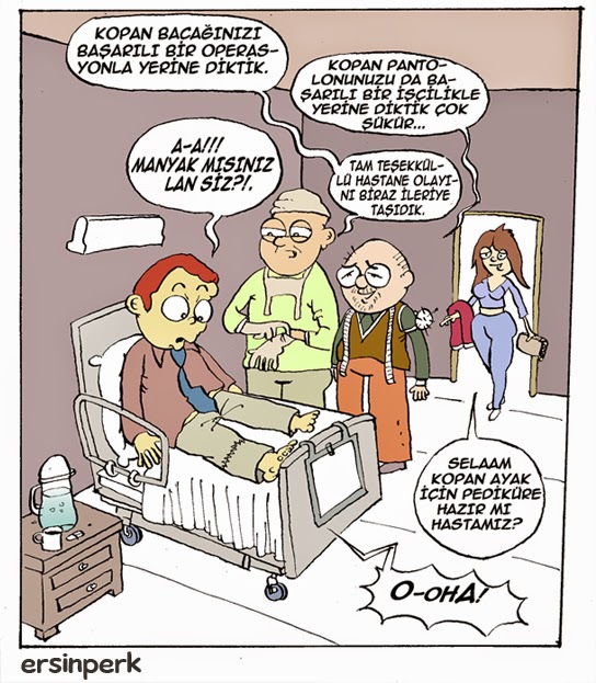 Ersin Perk Karikatürleri Hastane Karikatürü