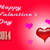 Happy Valentines Day 2014 with red background