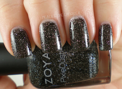 Zoya, PixieDust, Pixies, texture polish, sparkle, black