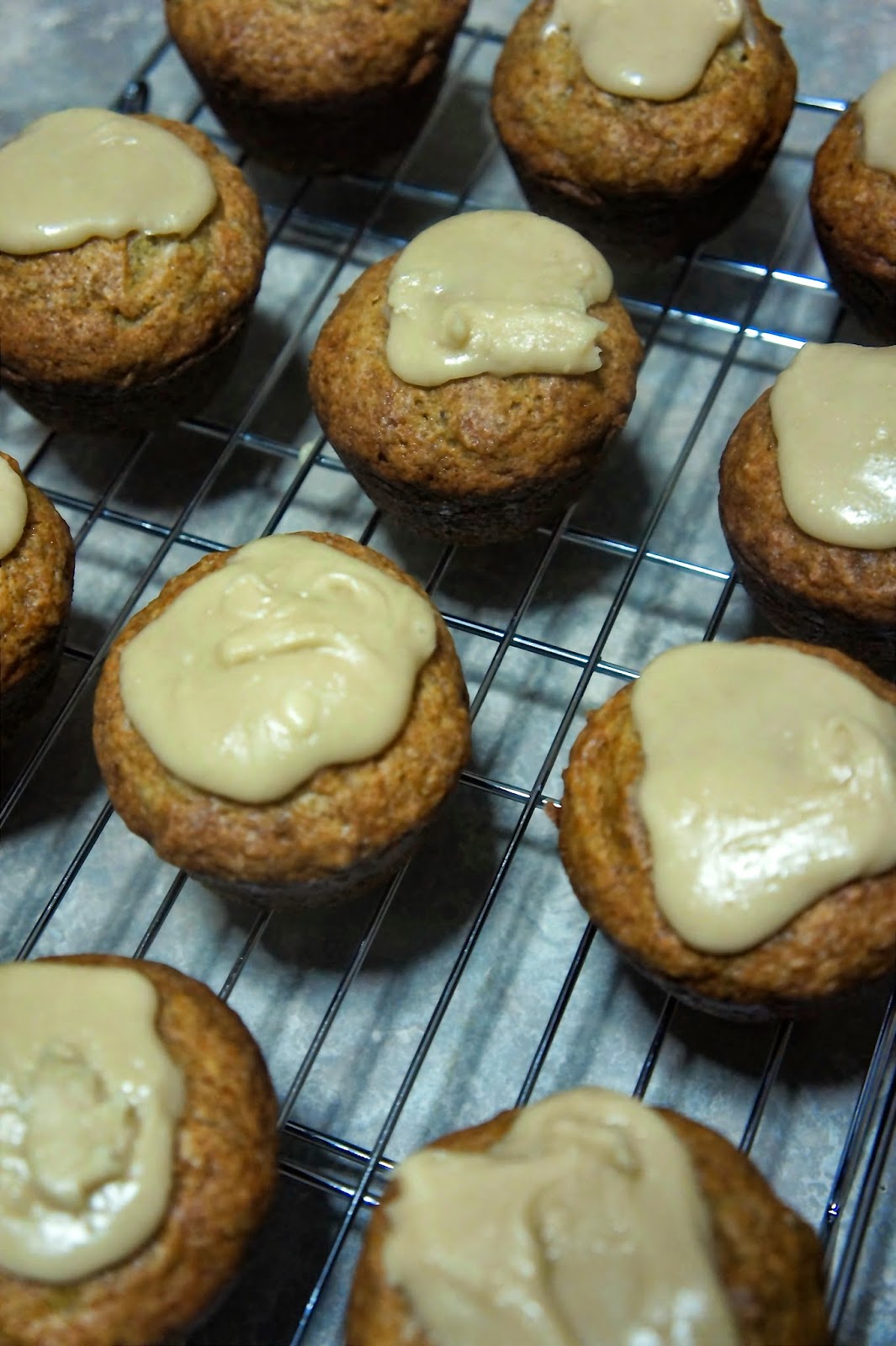 Savory Sweet and Satisfying Caramel Banana Muffins