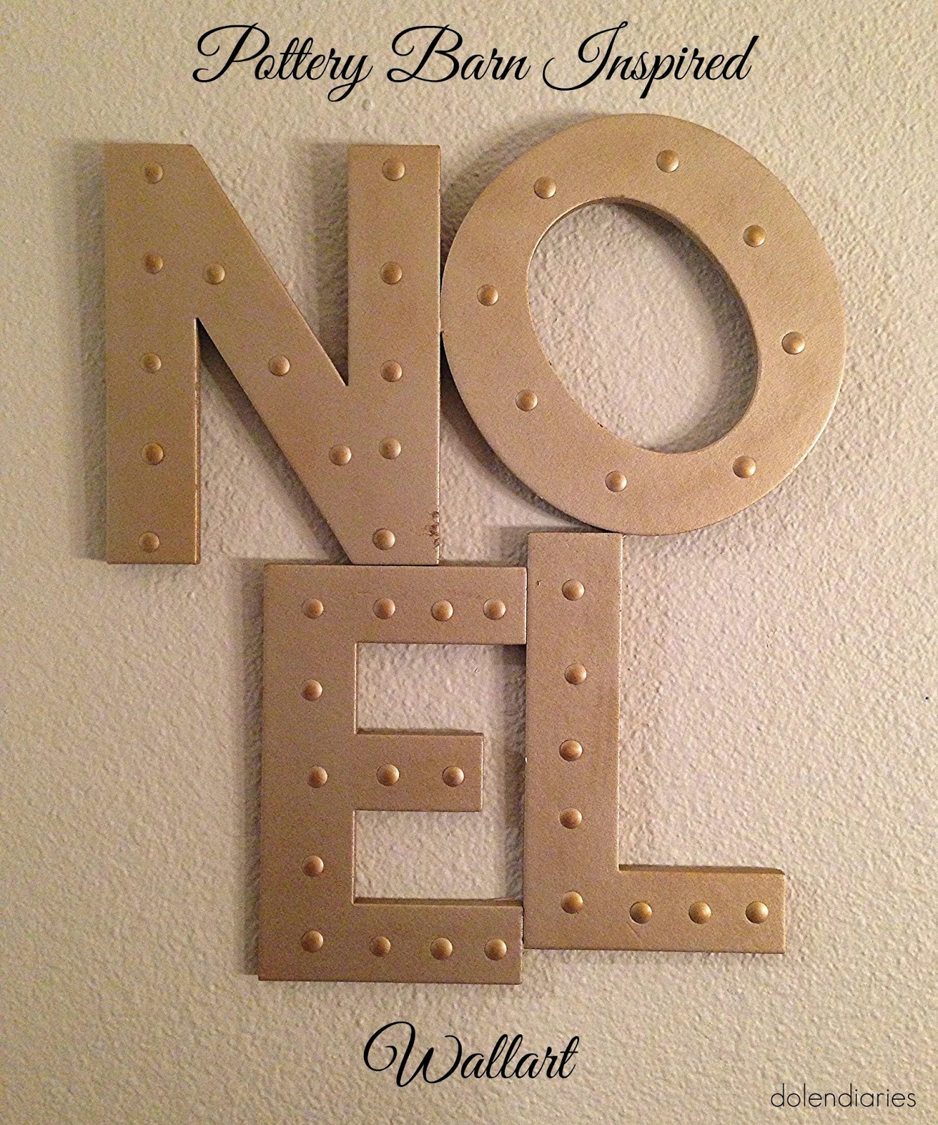 Crafty Night Owls Christmas Series Day 12 DIY Pottery Barn Inspired Noel Wall Art