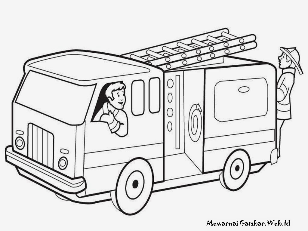 Mewarnai Mobil Pemadam Kebakaran Mewarnai Mobil Pemadam Kebakaran