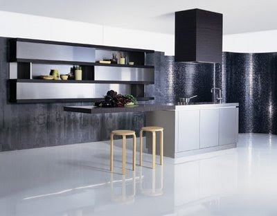 Kitchen Design Gallery on Home Design  Black Modern And Fresh Interior Design Kitchen Ideas