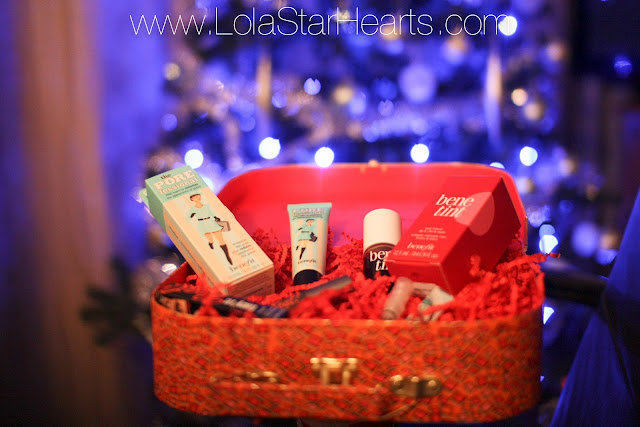benefit cosmetics blogger christmas party #bbloggers christmas makeup sets shes so jetset fast train to fabulous review swatch photo