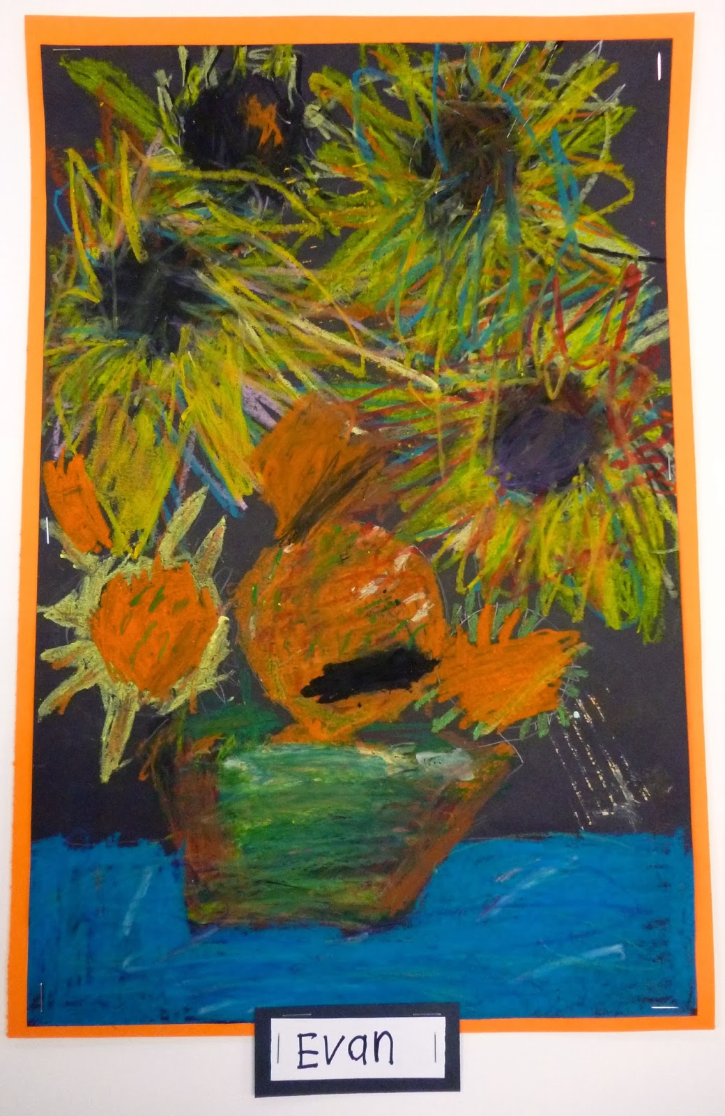 1st Grade Van Gogh Sunflowers… Lesson On Seeing Color