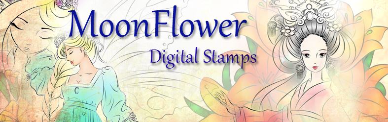 MoonFlower Digital Stamps