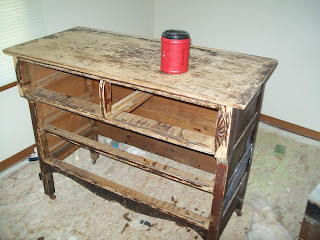 Green Dresser Before pic