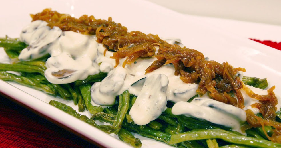 Tri to Cook Green Beans w/Goat Cheese Mushroom Sauce