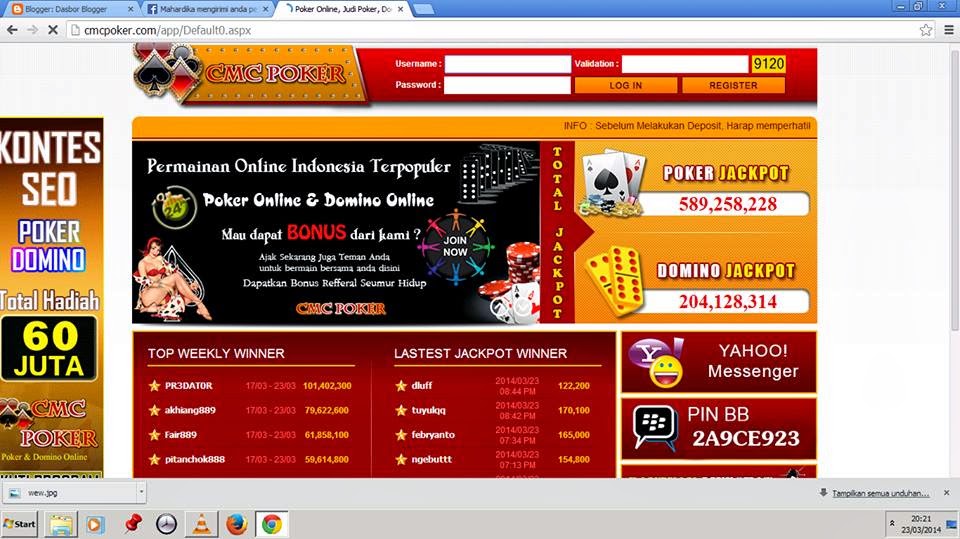 CMCPoker.com AGEN JUDI POKER ONLINE, AGEN JUDI DOMINO ONLINE INDONESIA TERPERCAYA