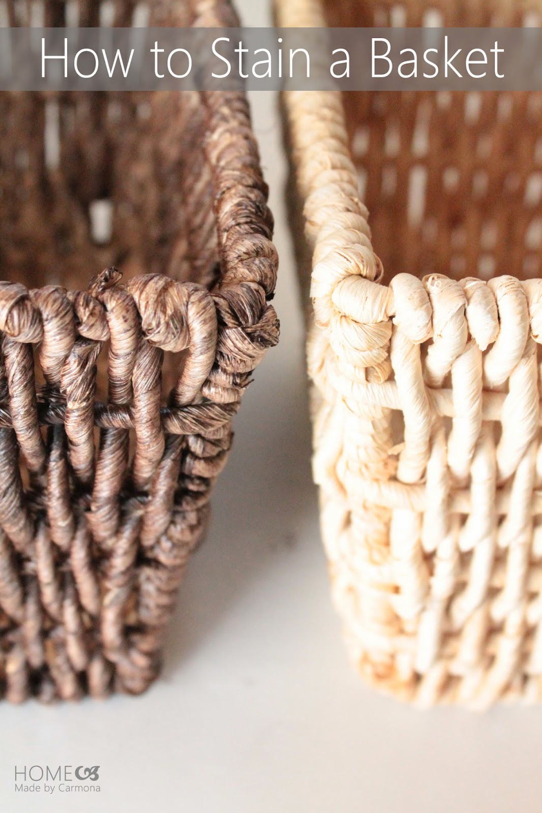 How To Stain A Basket Home Made by Carmona