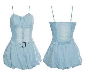 denim boob tube dress