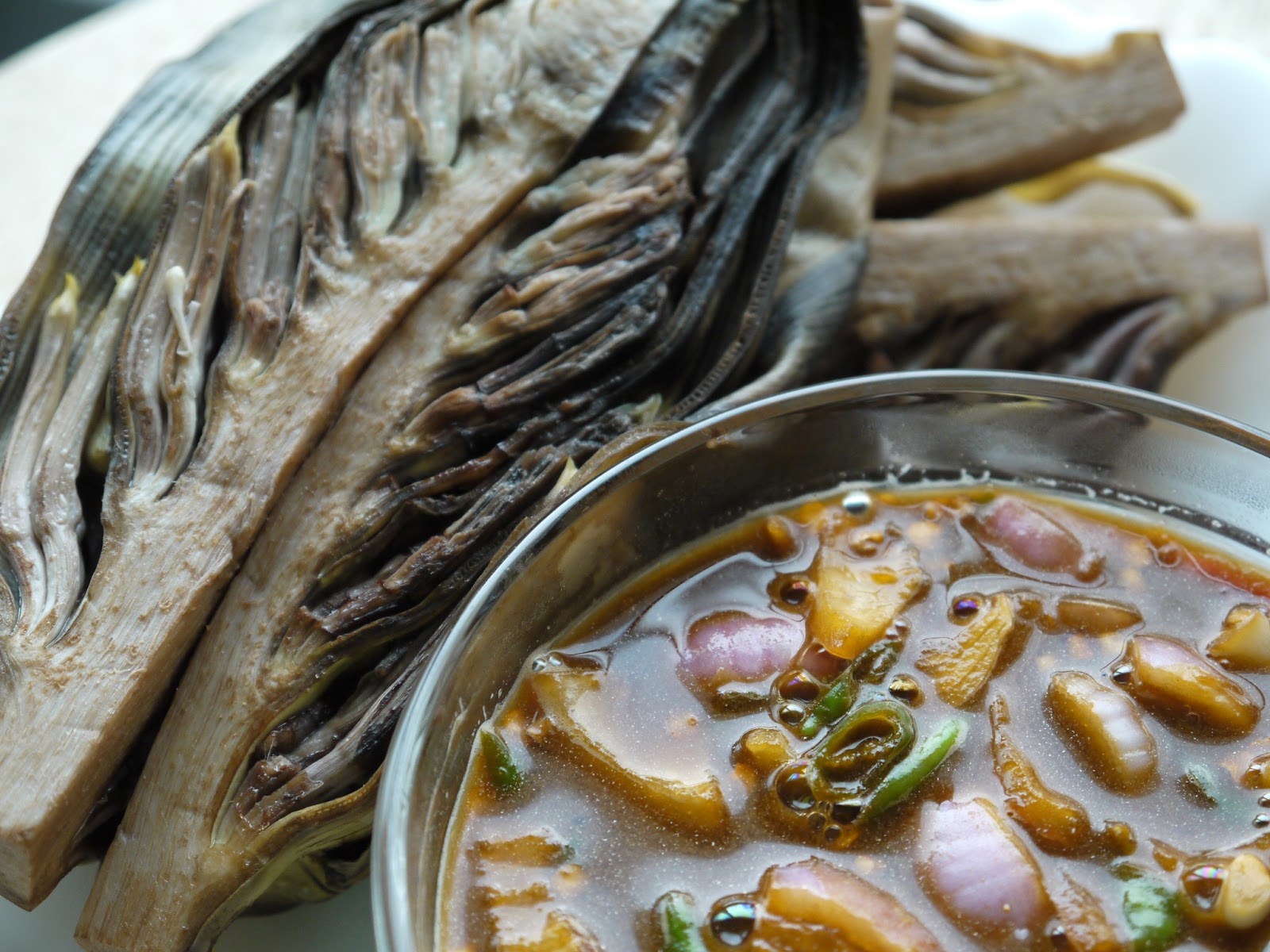 Wired to the World...: Jantung Pisang Rebus Cecah Budu...