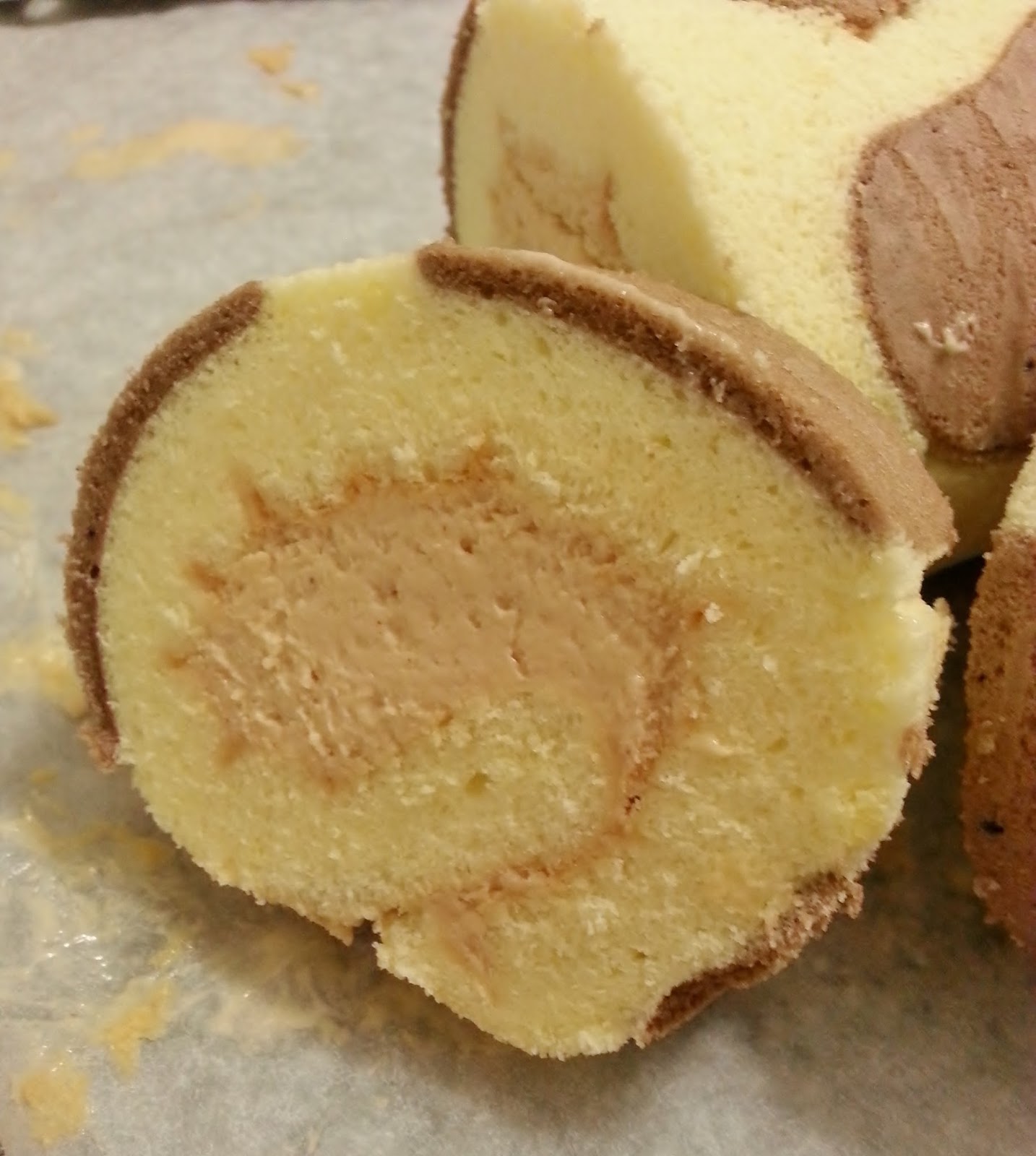 Patterned Swiss Roll (Giraffe print) Recipe themoodkitchen