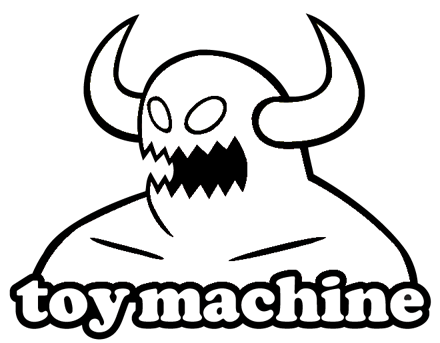Black and White Toy Machine Logo