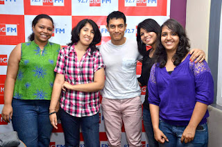 Aamir Khan at 92.7 BIG FM Radio to promote Satyamev Jayate Show