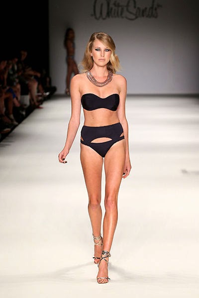 Oops catwalk Bikini model