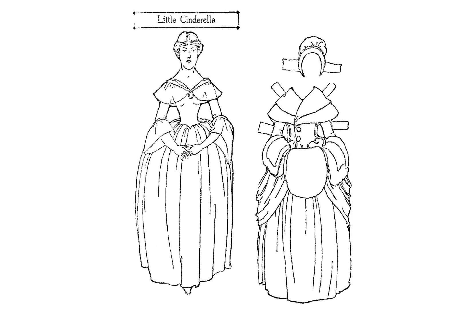 Mostly Paper Dolls Too!: Little CINDERELLA Paper Doll Cut-Outs.