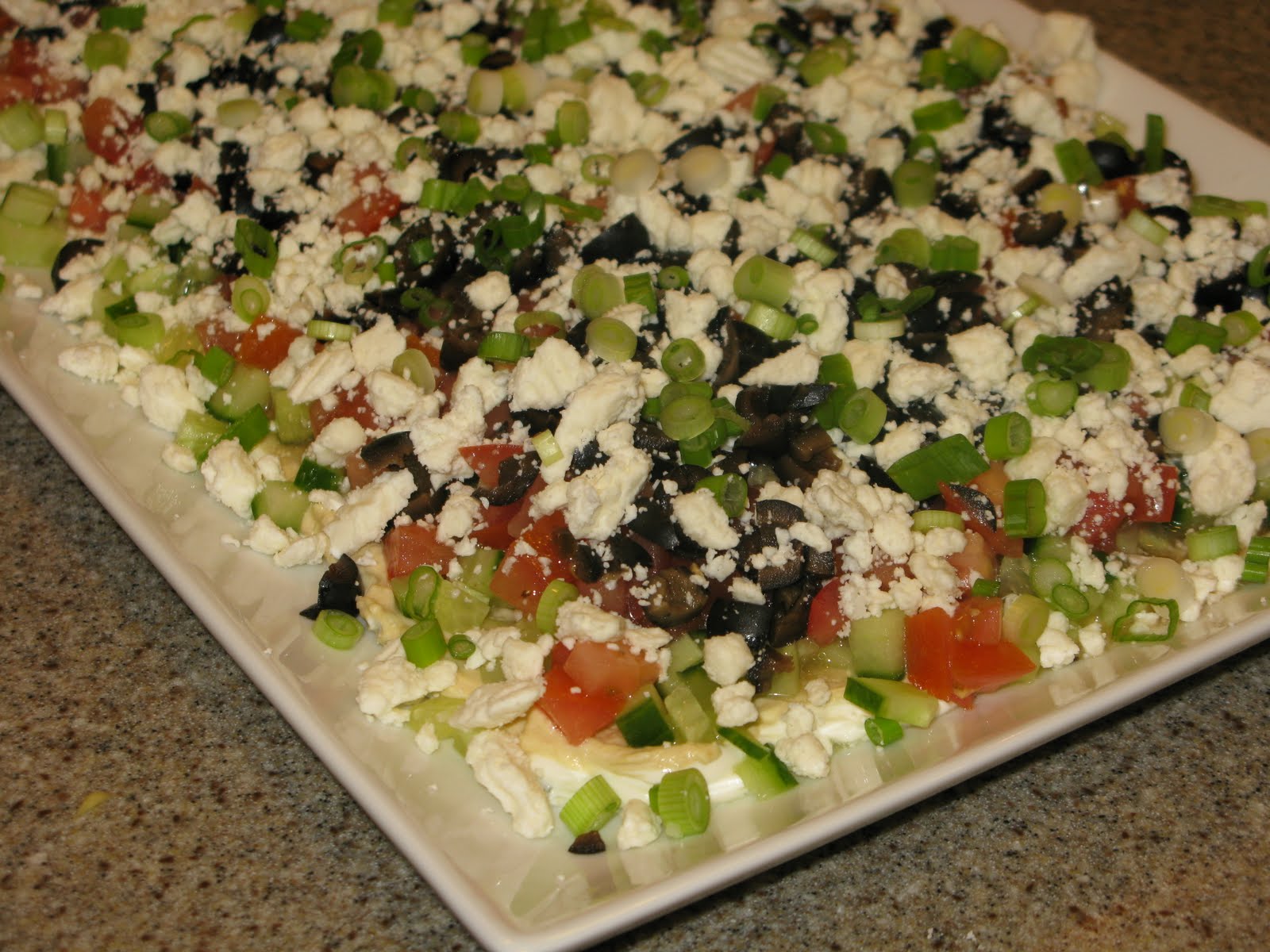 I Like To See My Recipes When I Grocery Shop Laurie's Layered Greek Dip