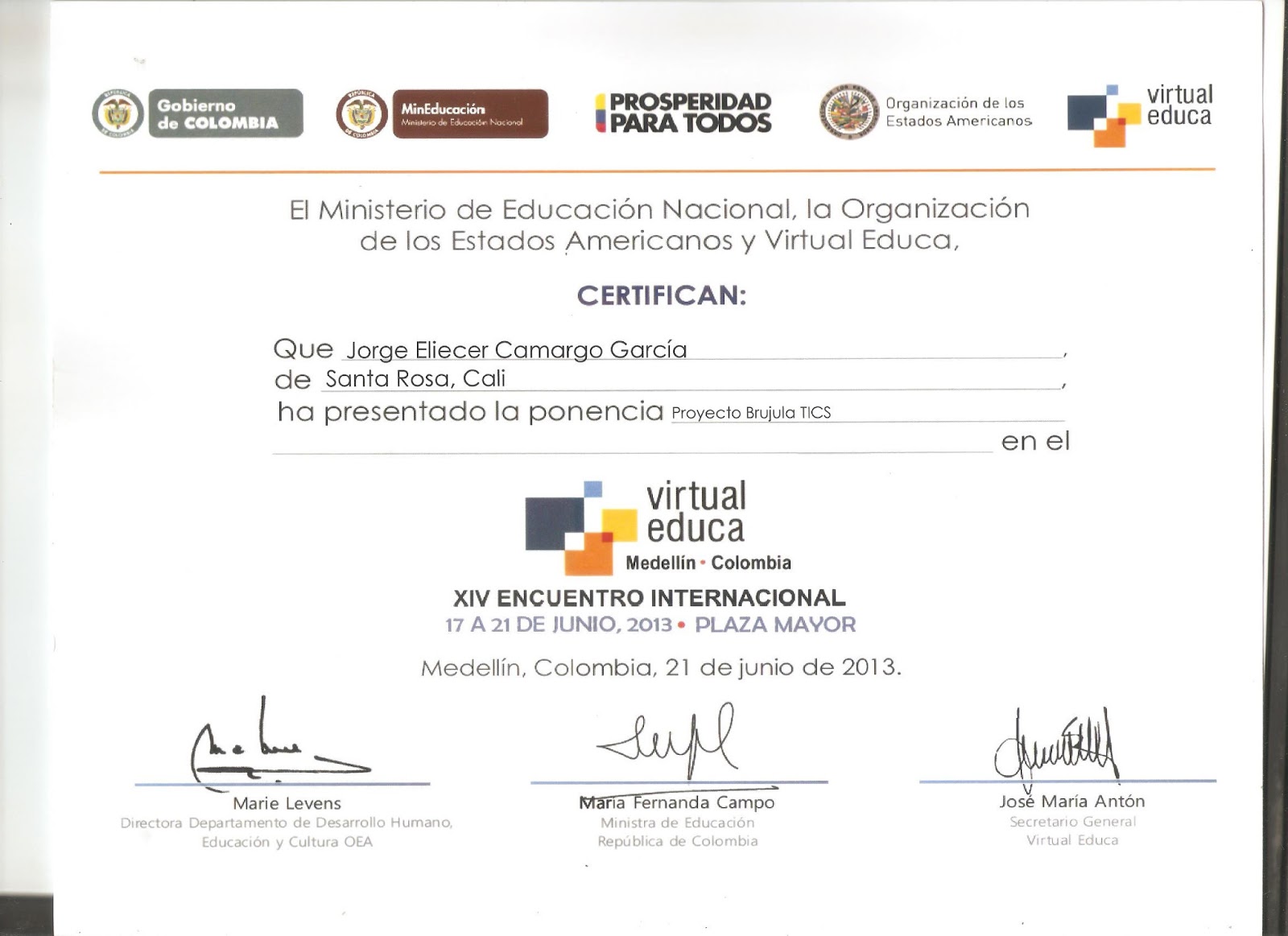 Certificado educa Certificado educa