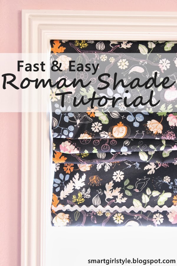 smartgirlstyle How to Make a Roman Shade (using everyday materials)