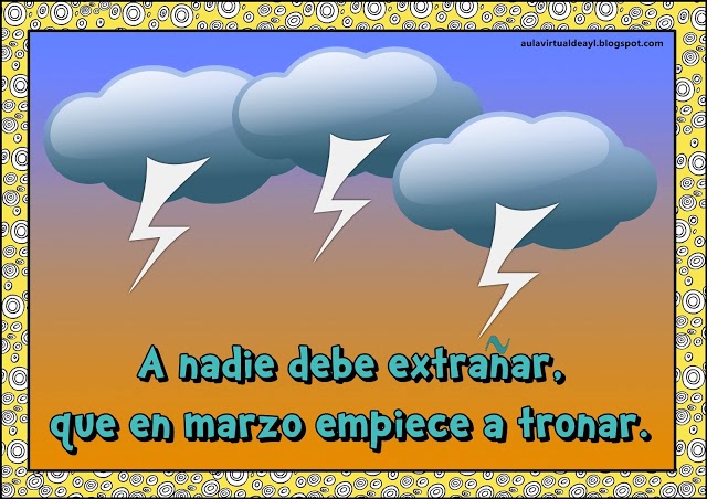 Resultado de imagen de rEFRANES DE MARZO