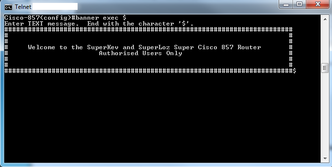 The Super Kev Super Blog Cisco Ios Motd Exec And Login Banner