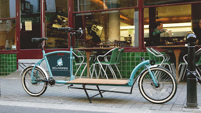 Porterlight Bicycles X Deliveroo - custom London cargo bike