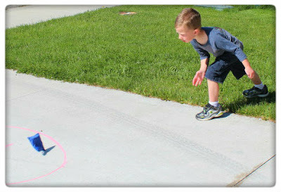 educational carnival party games, bean bag toss