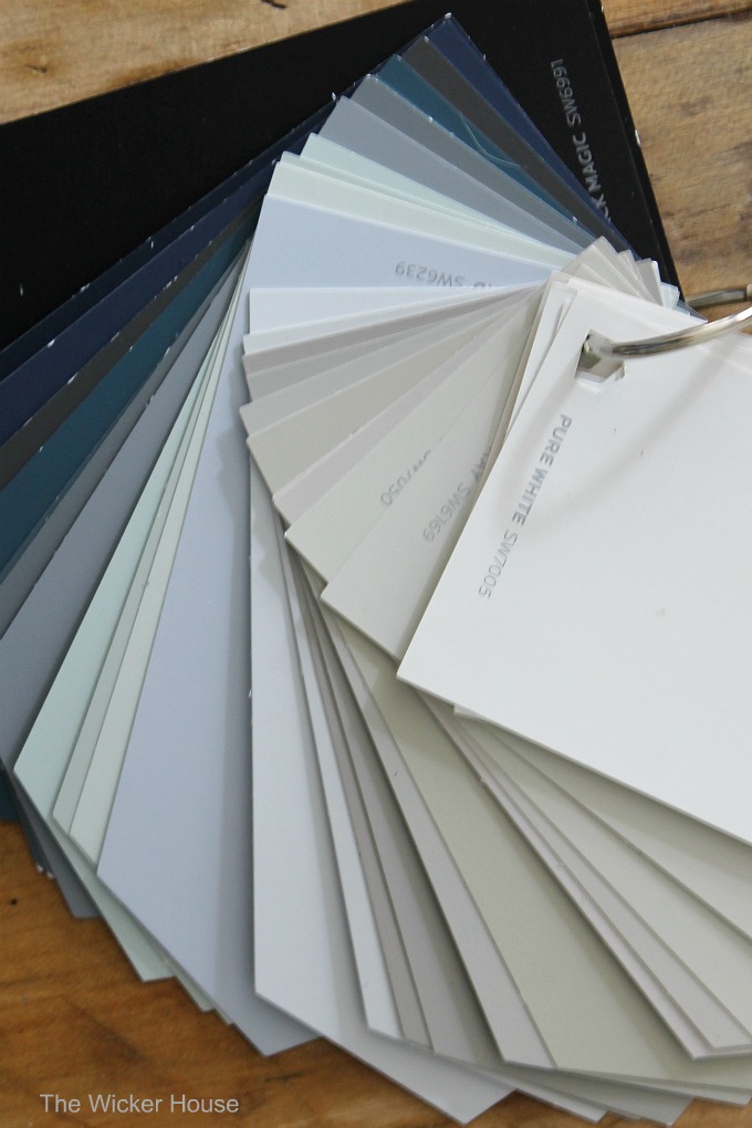 Make your own Sherwin Williams color swatch fan deck The Wicker House