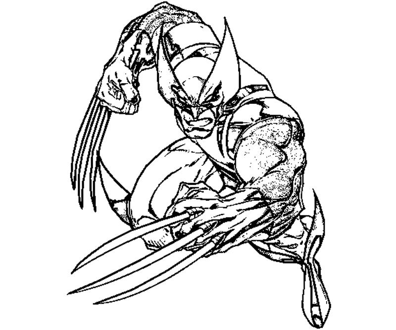 #2 Wolverine Coloring Page
