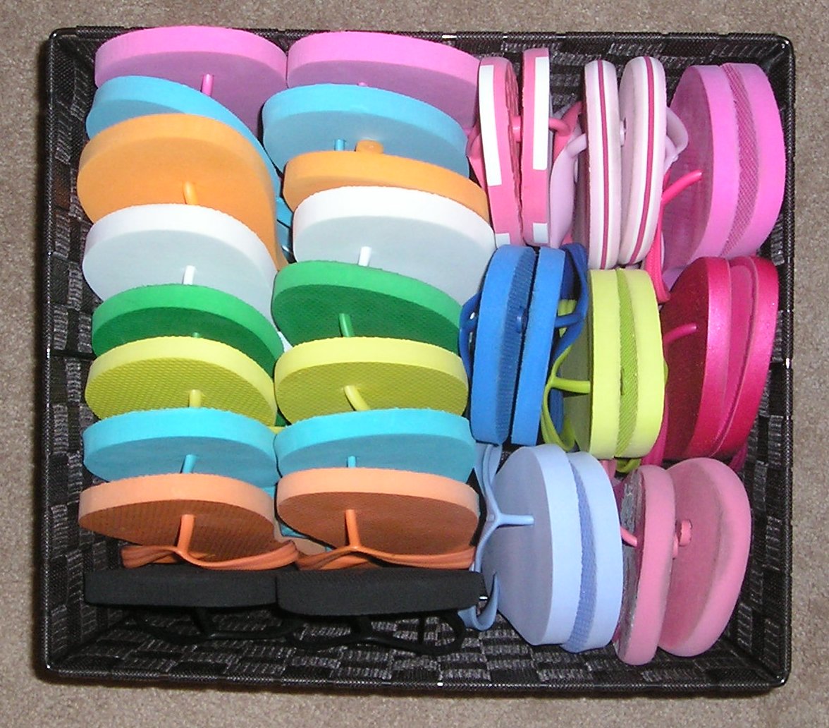 Glamorous Addiction Flip Flop Storage and Cleaning