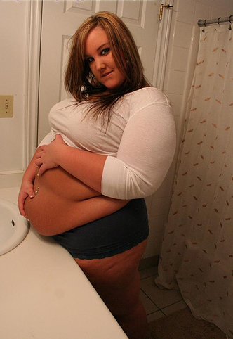 Chubby fat woman