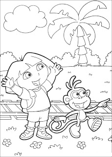  coloriage dora l'exploratrice à imprimer et colorier