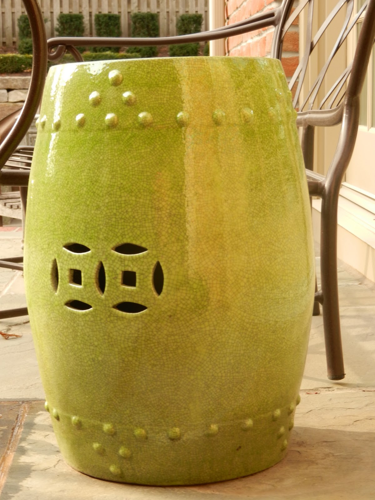 The French Tangerine garden seats