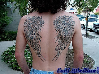 Tirbal Angel wings tattoo design on back