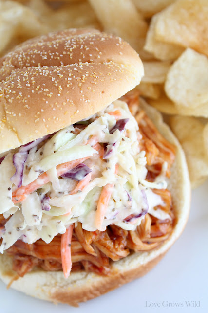 Easy Creamy Coleslaw recipe perfect for Summer parties and cookouts! The best coleslaw I've ever made! via LoveGrowsWild.com #recipe