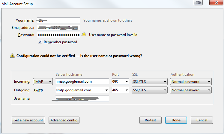 thunderbird gmail settings thunderbird gmail settings