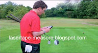 Playing Golf with laser tape measure