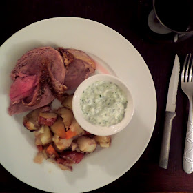 Herb Roasted Leg of Lamb:  Delicious lamb leg roast seasoned with herbs and spices.  Makes a great holiday, or romantic, dinner.