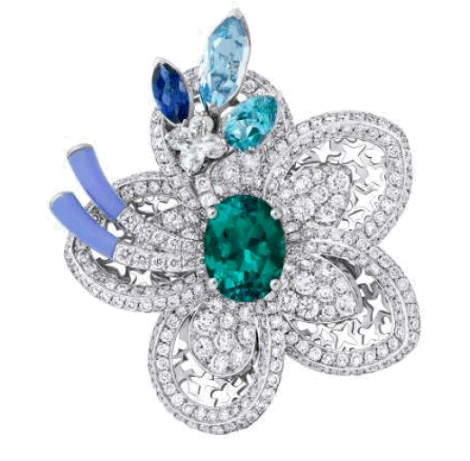 Louis Vuitton 18 Karat Diamond Flower Necklace