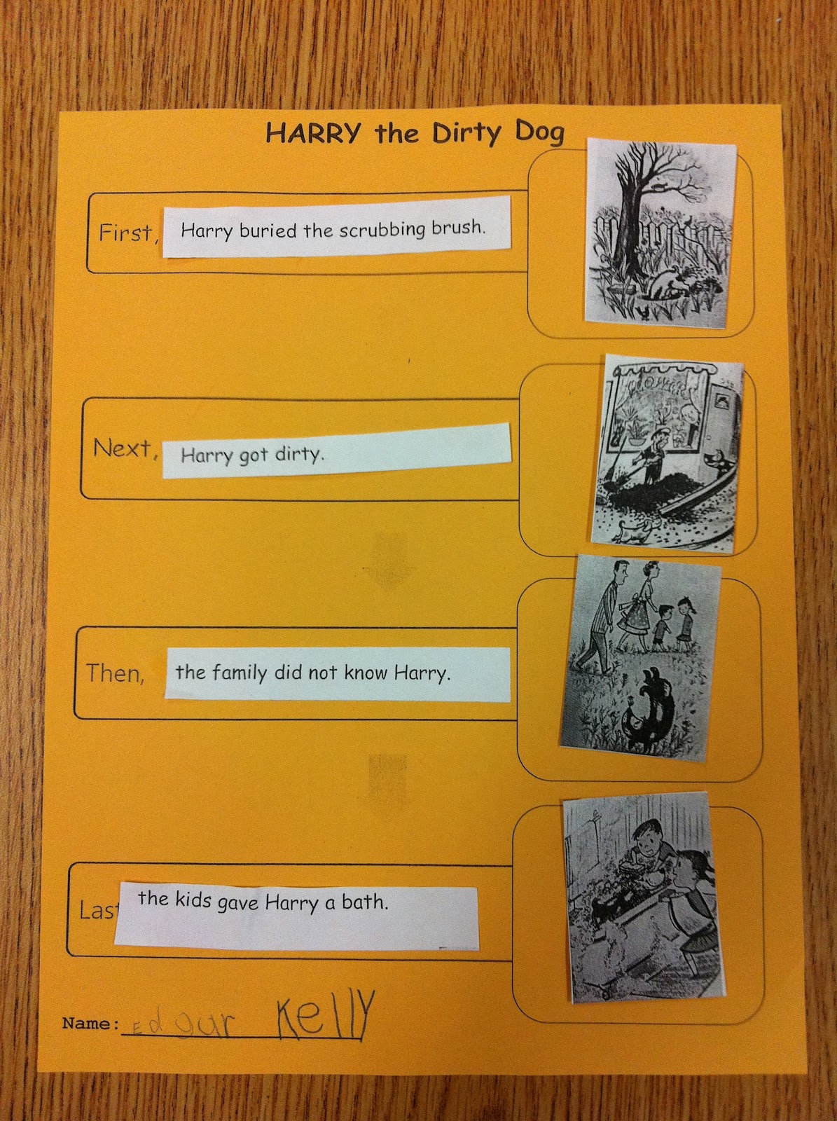 Primary ESOL Harry the Dirty Dog (Sequencing Skill)