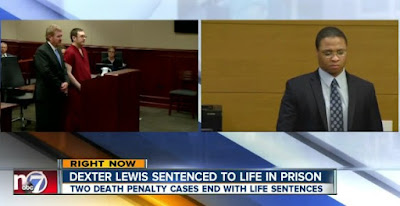 James Holmes (L) and Dexter Lewis (R) sentenced to life in prison
