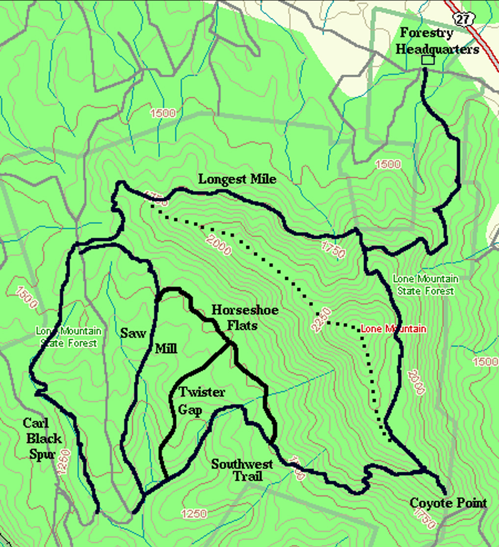 another map i found online does show the summit trail as a dotted line that runs 1 9 miles across the ridge and summit of lone mountain another map i found online does show the summit trail as a dotted line that runs 1 9 miles across the ridge and summit of lone mountain