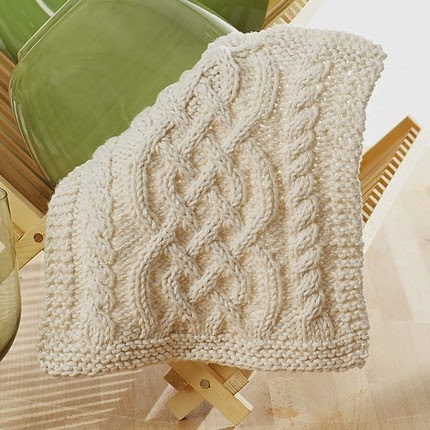 Celtic Cables Dishcloth - Free Pattern