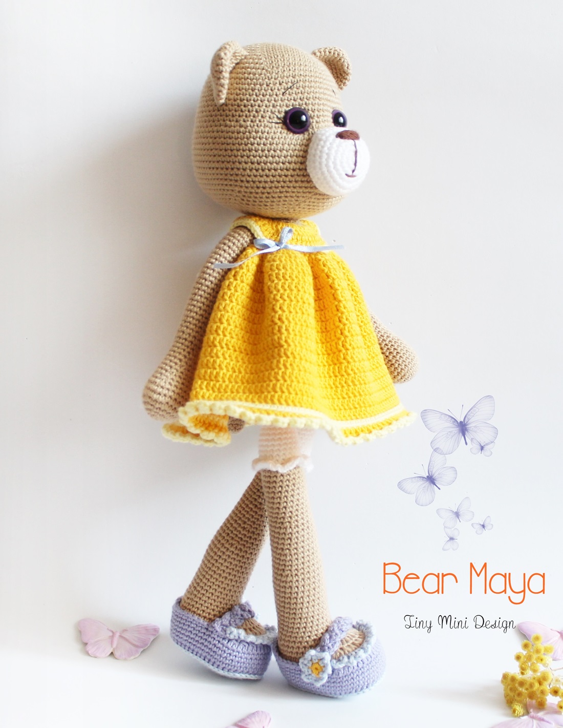 Amigurumi Ayi Maya -Amigurumi Bear Maya - Tiny Mini Design