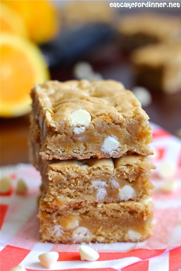 Eat Cake For Dinner Orange Dreamsicle Chewy Cookie Bars