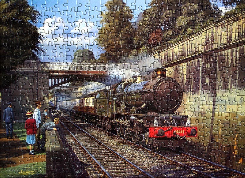 STEAM TRAINS AND JIGSAW PUZZLES Two from Waddingtons